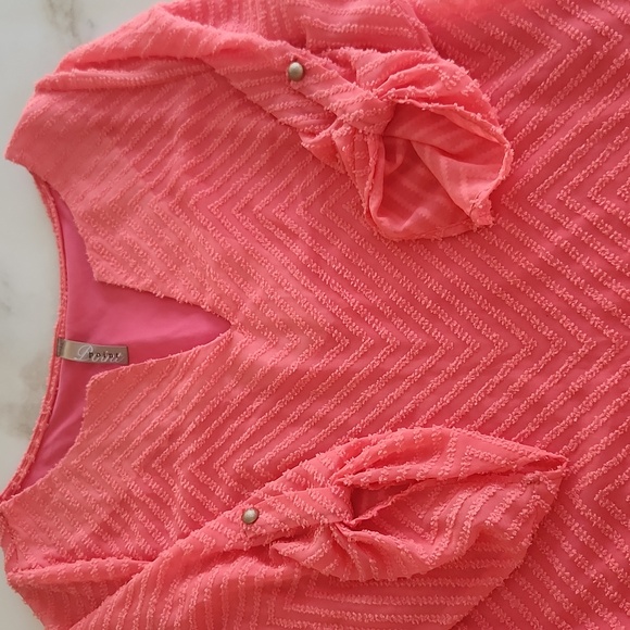 Women’s coral color Dress, Coverup Or Tunic Top! So Versatile! Vacay! - Picture 7 of 7